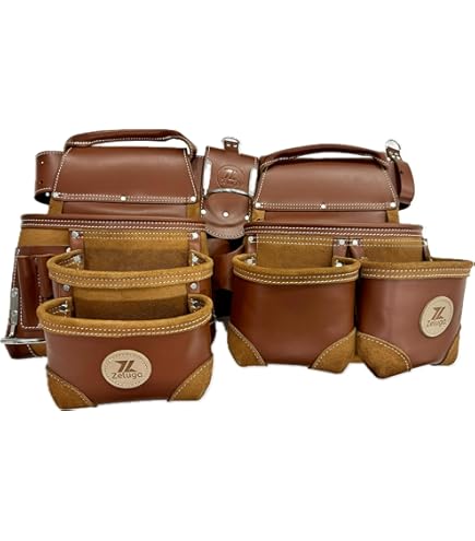 Amazon.com: Zeluga 20-162 Heavy Duty Leather Framer Tool Bag Set